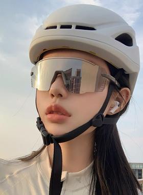 运动骑行眼镜户外女登山男太阳眼镜抗UV超轻太阳眼镜护目防风自行