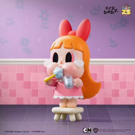 【Genuine】POPMART泡泡玛特CRYBABY × 飞天小女警盲盒手办公仔 - 图1