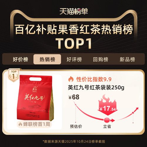 【英红牌】英红九号官方正品英德红茶浓香型茶叶自己喝口粮茶250g - 图3