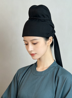 唐制幞头帽男汉服首服软脚折上巾李白诗人圆领袍日常古风配饰头饰
