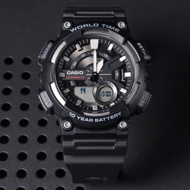 casio男士潮流防水双显户外电子表 百川通成手表日韩腕表