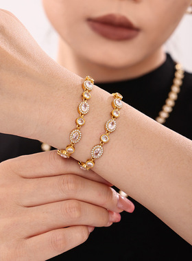 摩天轮新款满天星镶锆石手链女不