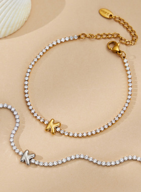 不锈钢爪钻链条24英文字母吊坠简