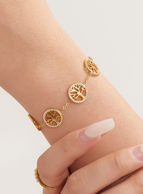 摩天轮小众气质满钻十字架生命树