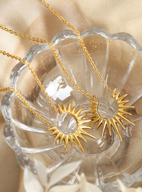 芒星吊坠小众设计感女项链