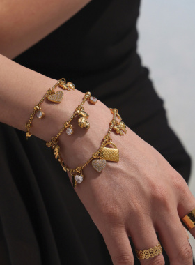 摩天轮5A锆石爱心蝴蝶结多配件手