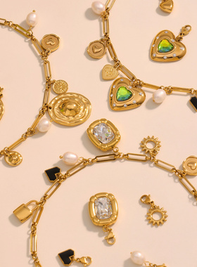 摩天轮不锈钢方块锆石DIY配件项