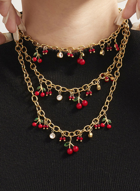 摩天轮珐琅彩锆石水果吊坠