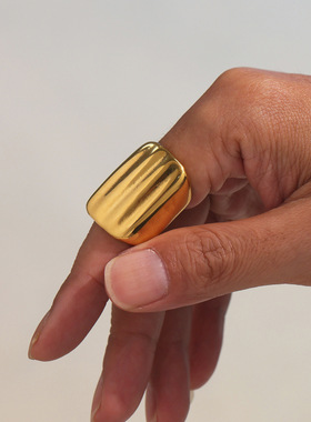 摩天轮欧美风夸张不规则戒指不锈