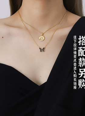 波西米亚风女式做旧吊坠项链