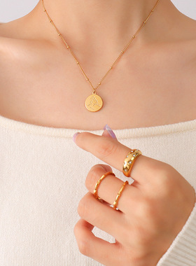 日韩风跨境热销不锈钢项链女小众