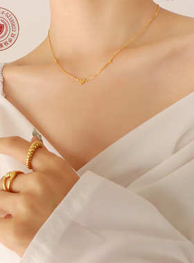 摩天轮极简精致百搭小爱心项链小