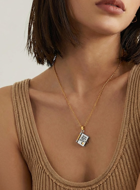 可打开翻盖刻字书本项链mylittle