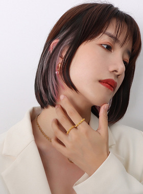 法式choker流行夸张波光粼粼设计