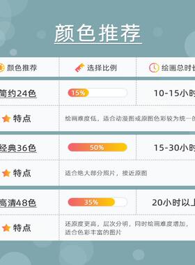 diy数字油彩画来图定做任意照片