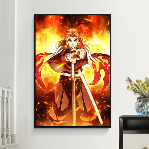 鬼灭之刃全家福diy数字油画手工填色油彩画 炭治郎祢豆子善逸九柱 - 图2