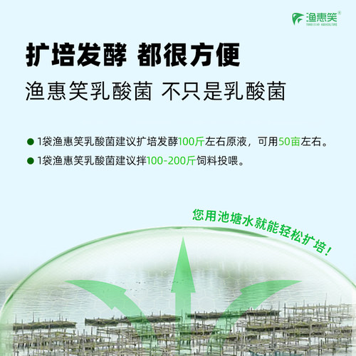 渔惠笑乳酸菌水产专用养殖菌种全溶快速扩培菌粉淡水海水养殖拌料 - 图1