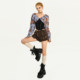 Cool Molly American Retro Hot Girl Striped Shirt