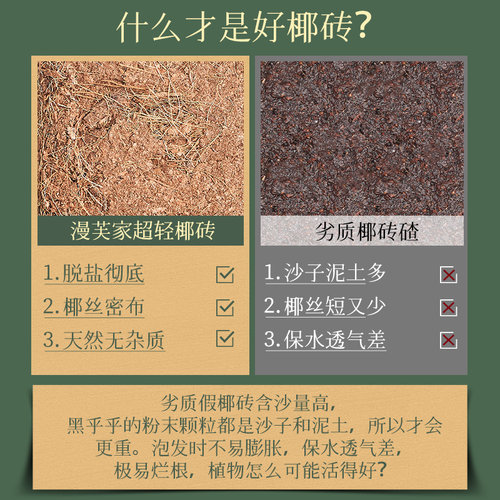 椰砖营养土通用椰土砖椰壳砖脱盐养花种菜种植土大椰糠砖特价清仓 - 图0