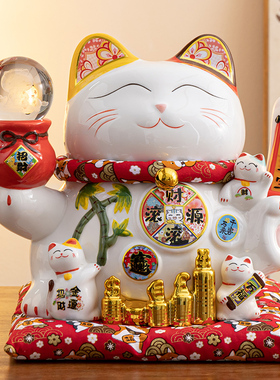 招财猫摇手摆件店铺开业前台礼品