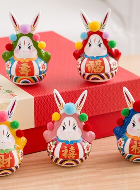 兔爷老北京泥塑特色中国风小礼物送老外 出国礼品 留学生纪念品
