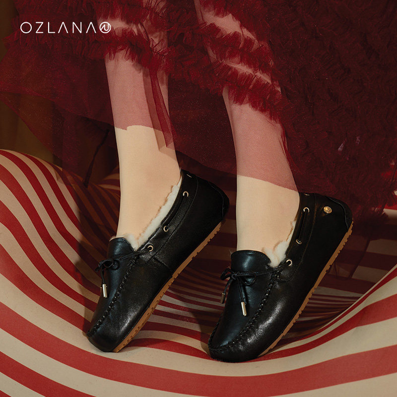ozlana冬季休闲平底乐福鞋豆豆鞋 ozlana乐福鞋（豆豆鞋）