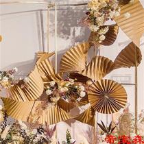 Wedding Props Wave Curve White Origami Corrugated Paper Wedding Wedding House Decoration Festival Backdrop Wall Dress Dress