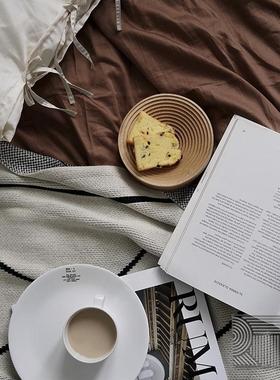 实木几何艺术风装饰摆件