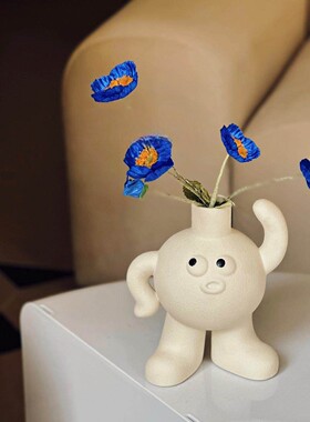 集饰斜眼豆豆花瓶ins