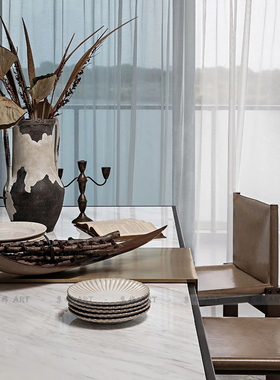 集饰进口可可叶叶片侘寂风托盘