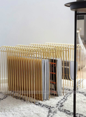 杂志架艺术风落地金属软装饰品