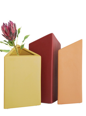 北欧简约创意三角形花瓶陶瓷工艺品摆件家居客厅插花玄关软装饰品