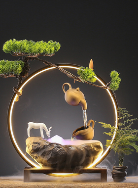 悬壶流水招财桌面装饰开业礼品