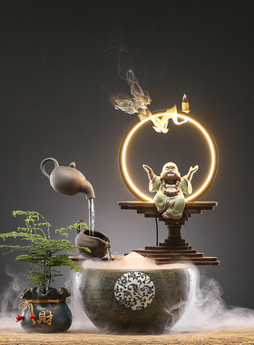 室内悬壶流水招财桌面开业礼品