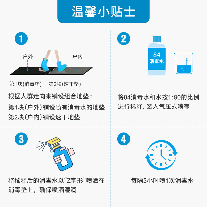 消毒垫门垫幼儿园商用门厅门口脚垫防滑吸水地垫进门欢迎光临地毯 - 图2