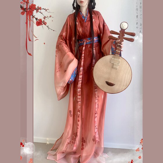 Da Qiao Xiao Qiao cos Warring States robe tailed and collared restoration