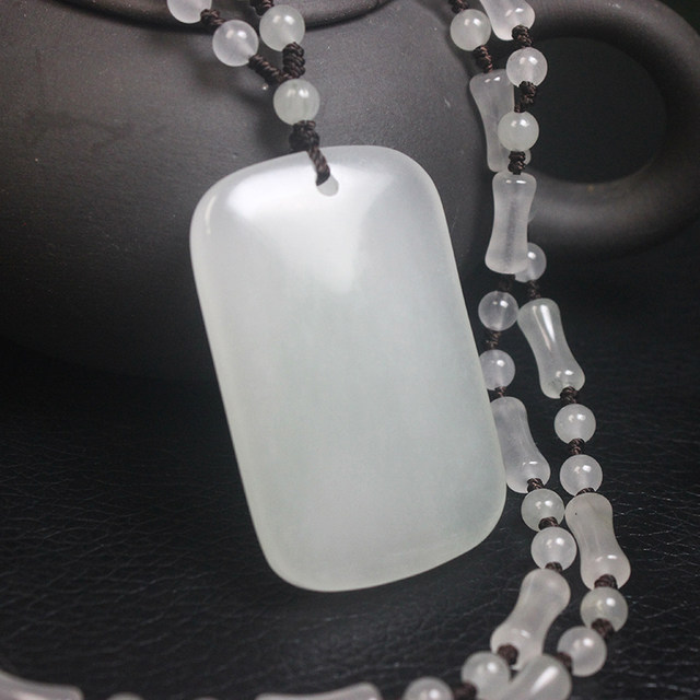 Authentic Guilin chicken blood jade Ping An brand pendant necklace ice seed royal concubine material for men and women pure natural jade A with certificate