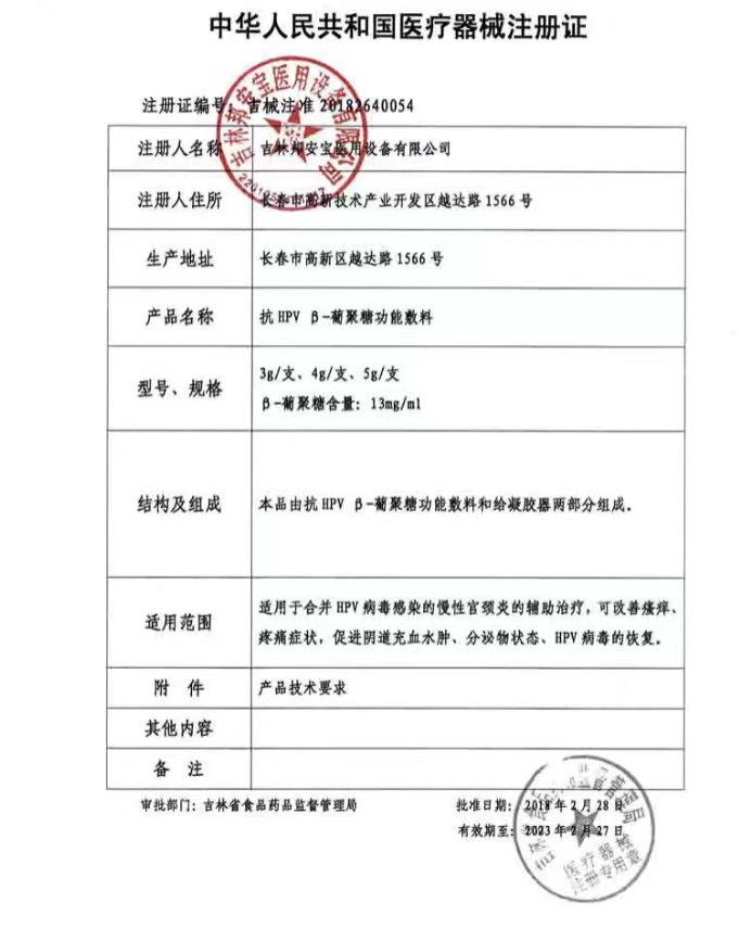 修正抗HPV葡聚糖功能敷料慢性宫颈瘙痒疼痛医用抗hpv凝胶敷料FC2 - 图1