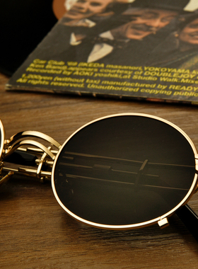 蒸汽朋克椭圆形墨镜网红款男女