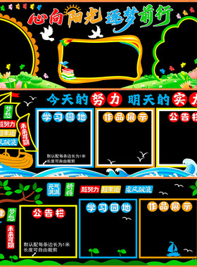 通用百搭黑板报装饰墙贴小学材料幼儿园文化墙小学校初中通用款