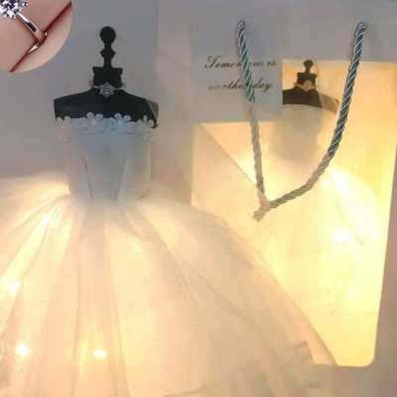 新纱模型礼盒摆件求m婚惊喜盒子女朋友感动哭了的礼物哄开心生日