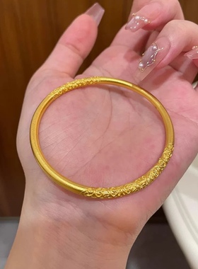 强保色送女友古法黄金新款