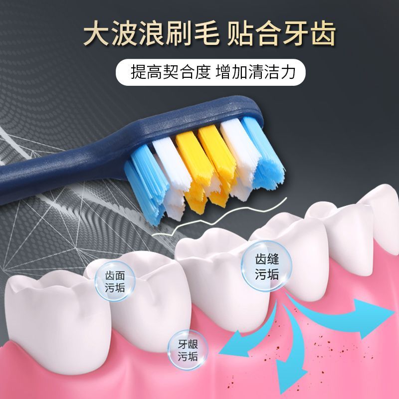 男士专用牙刷去烟渍成人款超硬耐用中硬毛家庭装家用高档特硬正品 - 图2