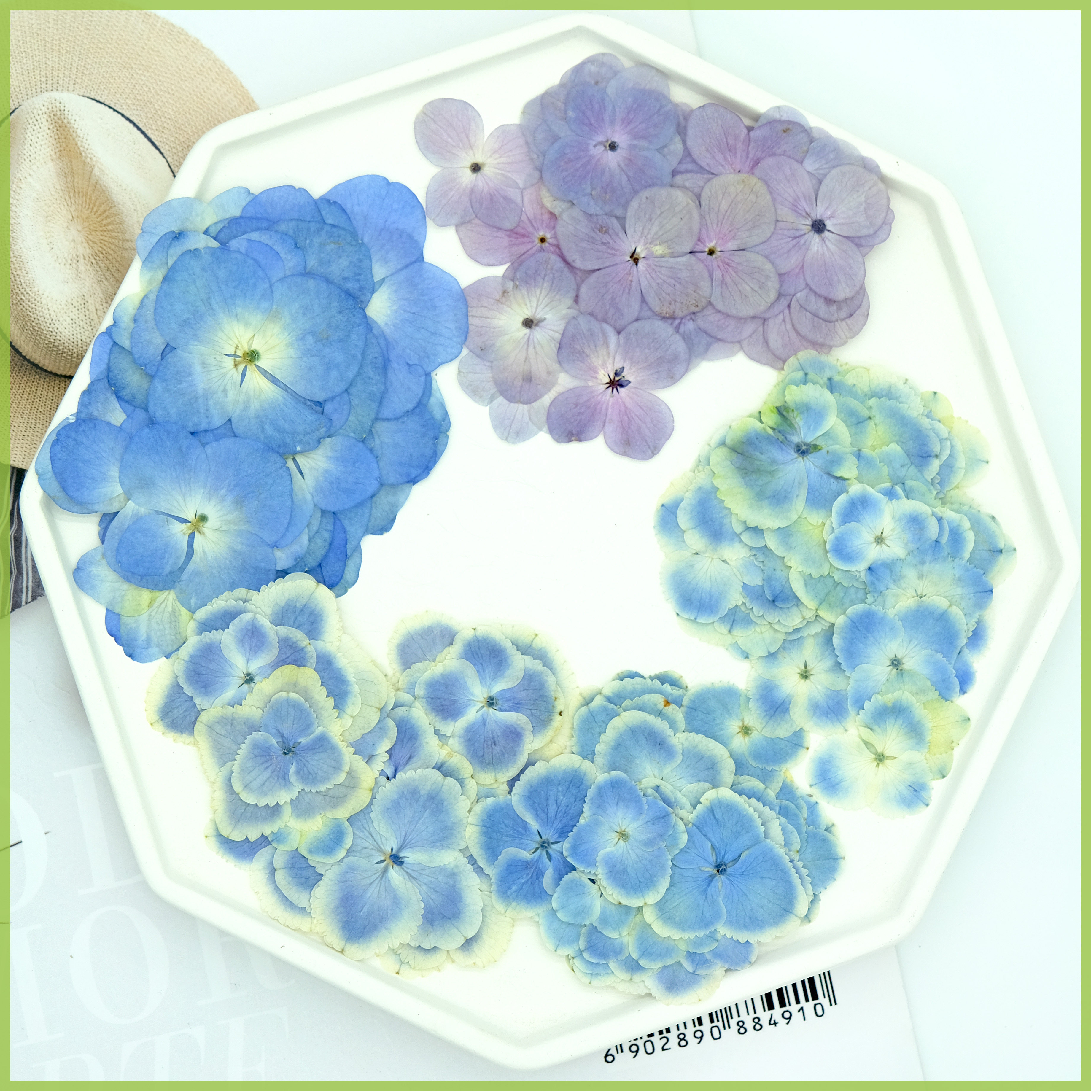 兰花西房 天蓝色绣球干花花瓣妆压花植物标本书签押花画相框,淘宝优惠券,粉丝福利购,淘宝优惠卷