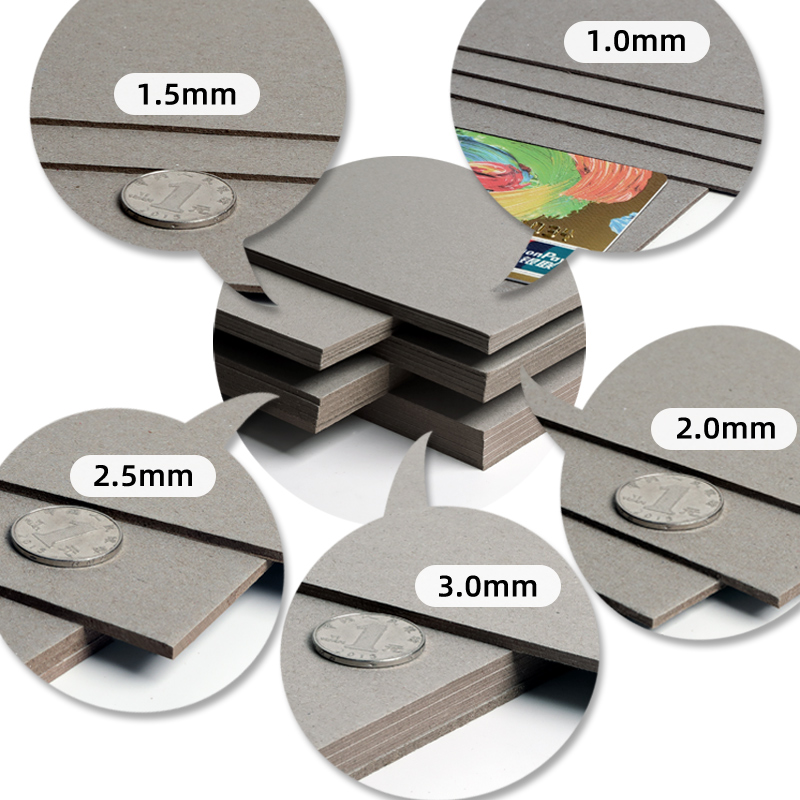硬纸板A4卡纸硬灰色大张垫板硬纸壳板卡片模型a2A3A5尺寸厚1mm1.5 2毫米3mm灰卡板隔板卡纸手工牛皮diy灰板纸 - 图1