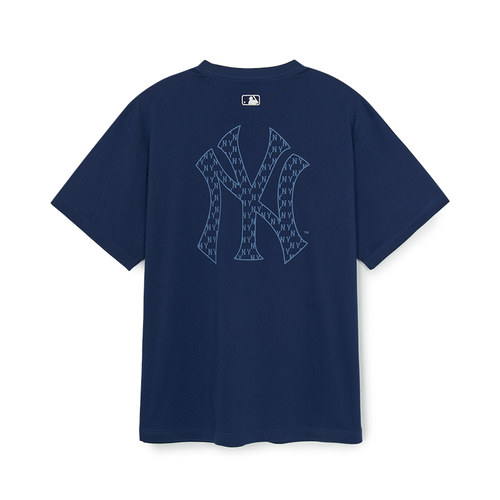 MLB官方 男女情侣背标老花短袖宽松百搭休闲T恤夏季新款TSM70 - 图2