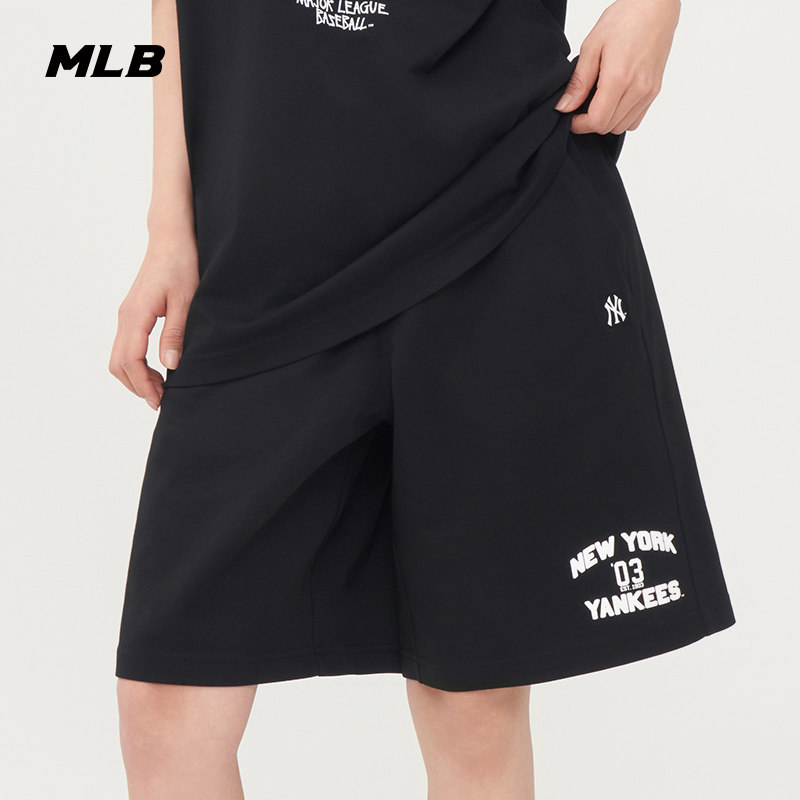 MLB官方男女情侣学院风百搭宽松舒适防晒凉感短裤25夏季新款SPV01,淘宝优惠券,粉丝福利购,淘宝优惠卷