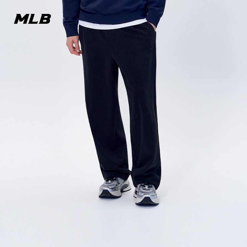 MLB官方 男女情侣保暖加绒百搭阔腿街头休闲长裤25冬季新款PTB22 - 图0