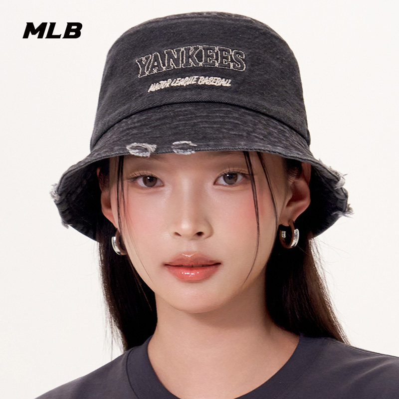 MLB官方男女情侣时尚牛仔百搭户外遮阳渔夫帽25秋冬新款HTV03,淘宝优惠券,粉丝福利购,淘宝优惠卷