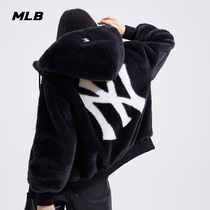 MLB Official male and female lovers sport jacket imitation lamb suede cotton clothing jacket fashion 100 hitch winter FDB04